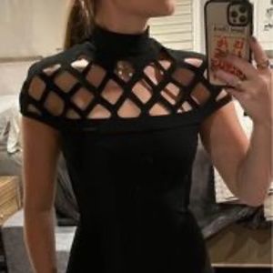 Black stunning detailed cocktail dress